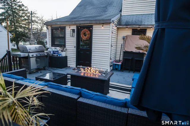 a view of outdoor seating space