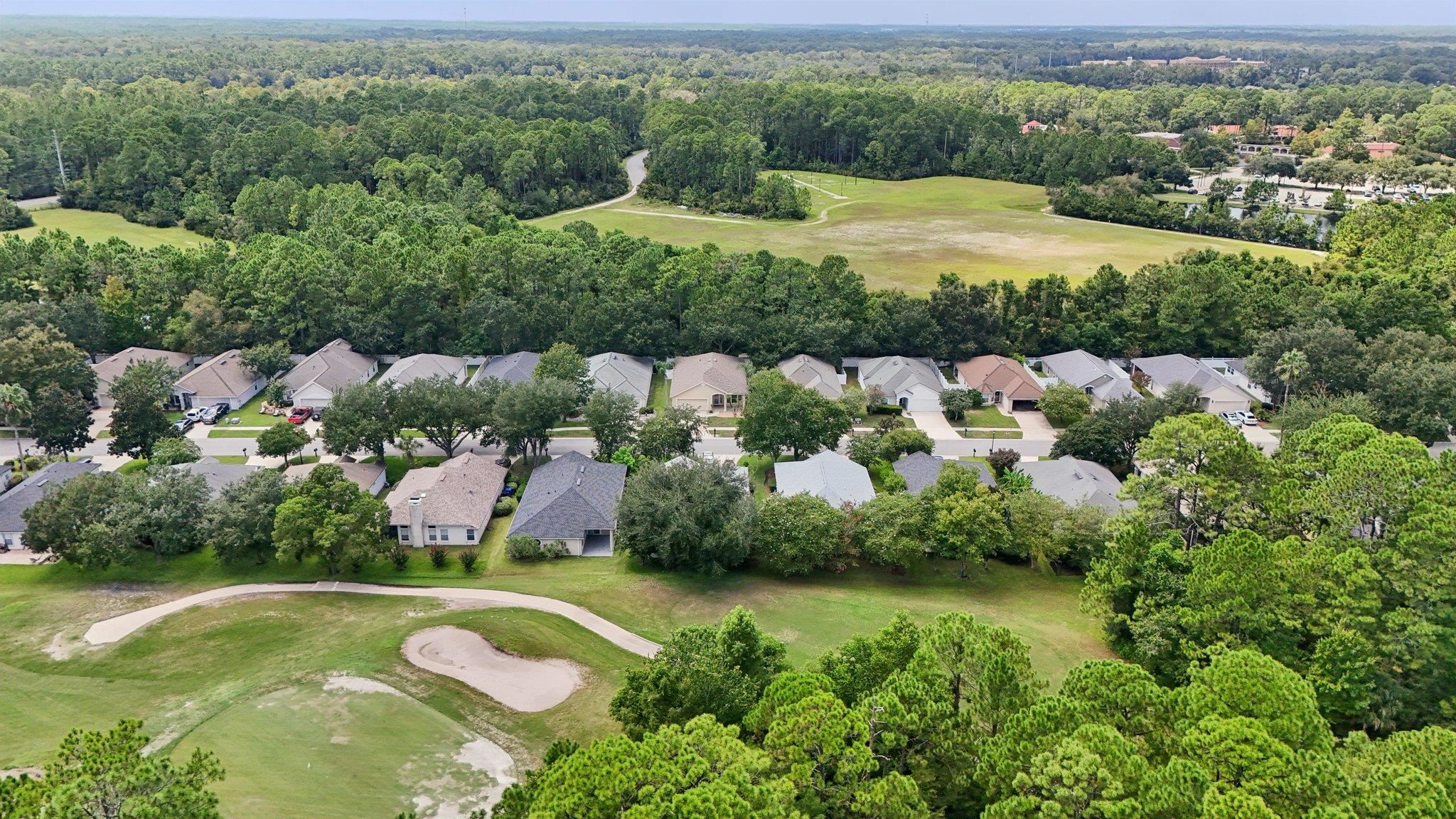 1821 Keswick Road St. Augustine, FL 32084 - Photo 45 of 57 Aerial overview of property's location featuring a local golf course and nearby suburban area