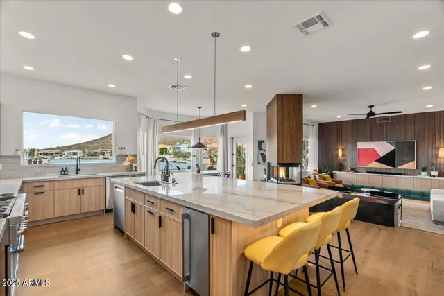 a view of a city from a balcony