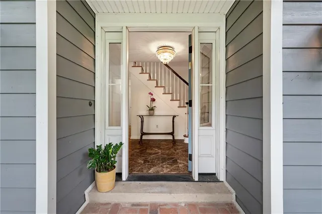 a view of a entryway door of the house