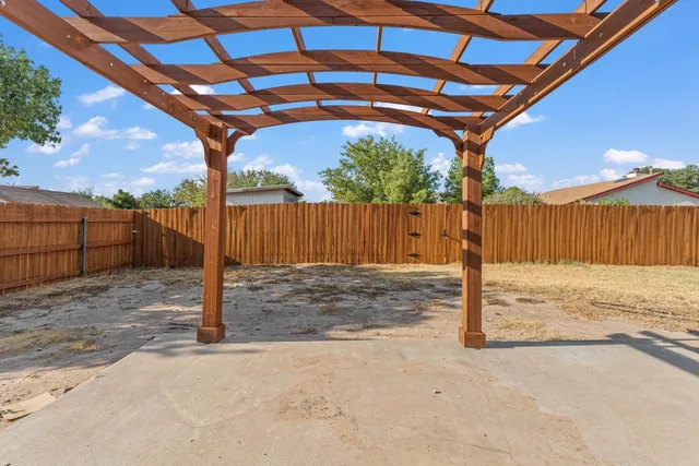 a backyard of a house