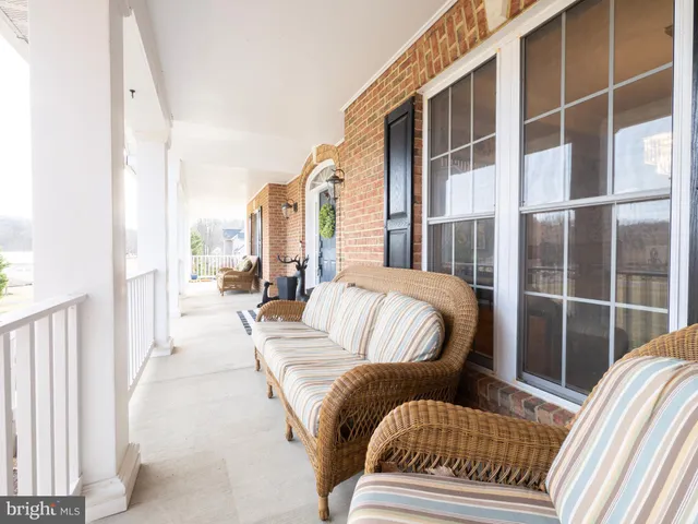 a view of a chairs with a small deck