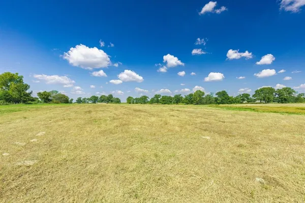 a view of a yard with a lake view