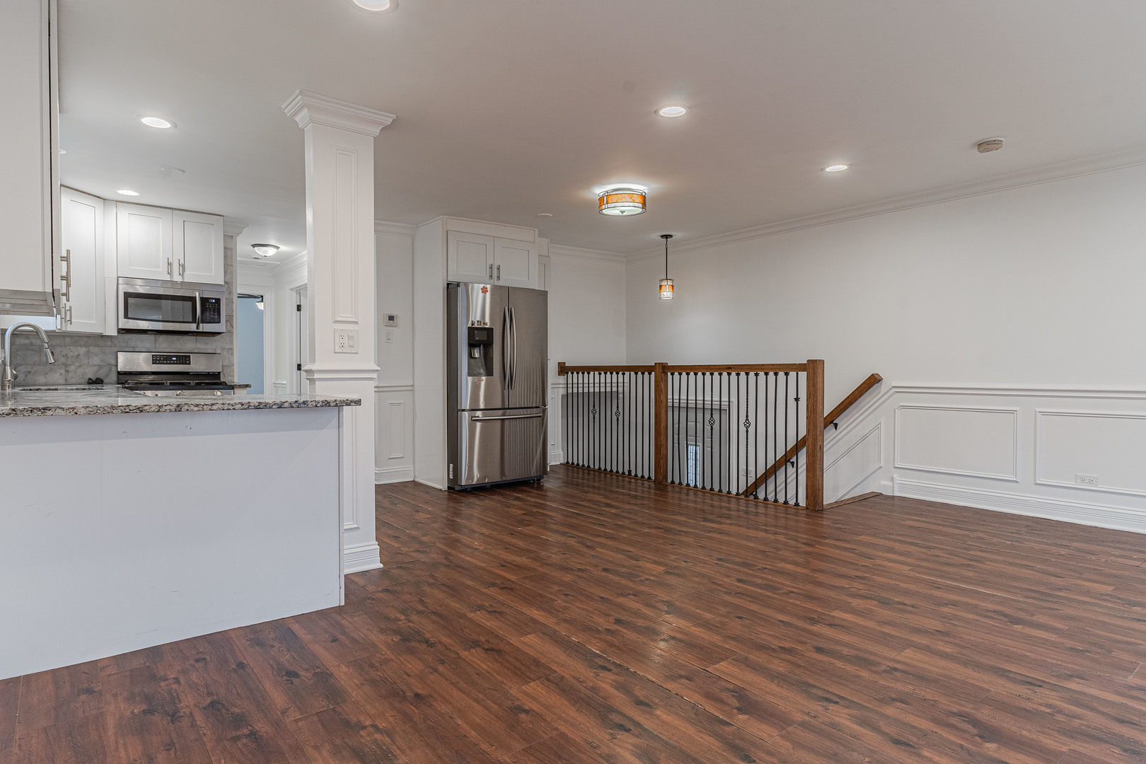 10528 South Aberdeen Street Chicago, IL 60643 - Photo 8 of 33 a kitchen with stainless steel appliances a refrigerator and a stove top oven