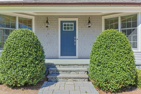 a front view of a house
