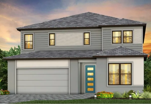 a front view of a house
