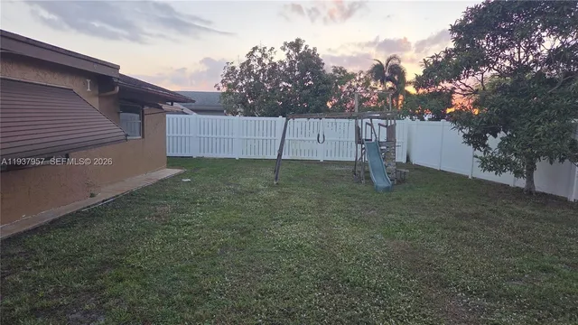 a backyard of a house