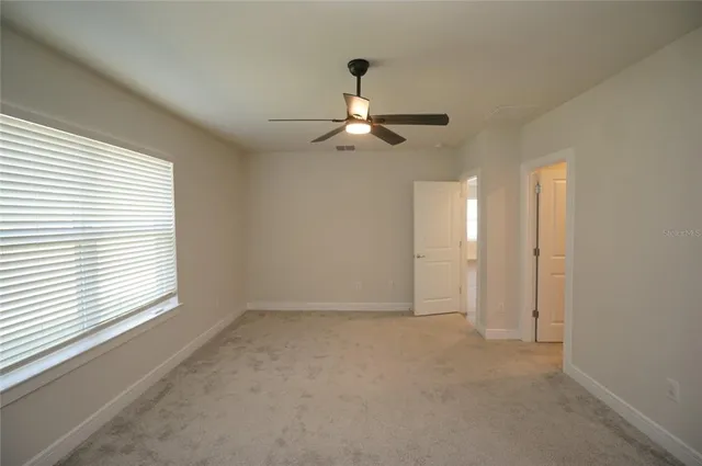 an empty room with a window