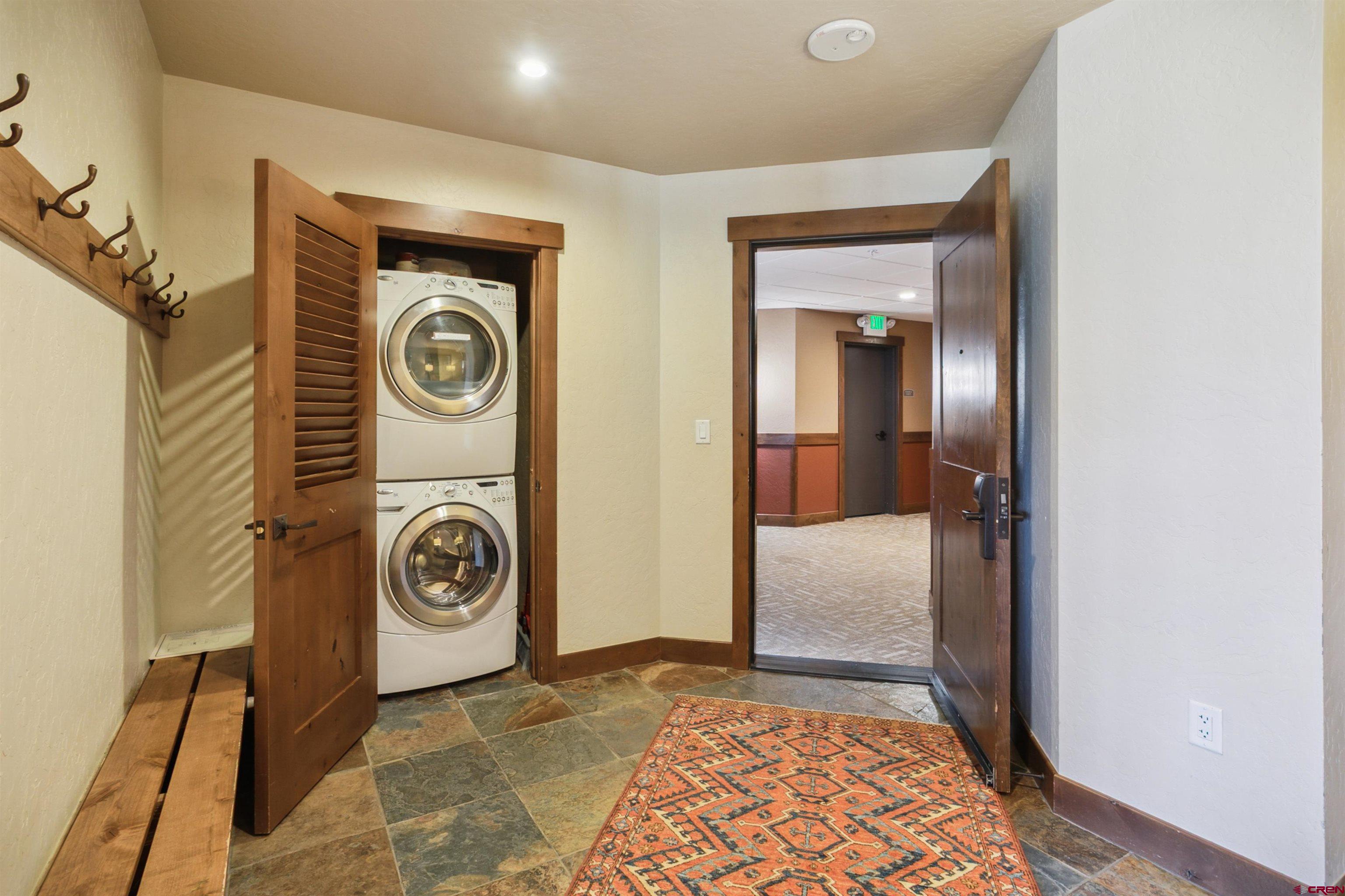 24 Sheol Street, Unit R302 Durango, CO 81301 - Photo 40 of 45 a view of a storage & utility room with a washer dryer