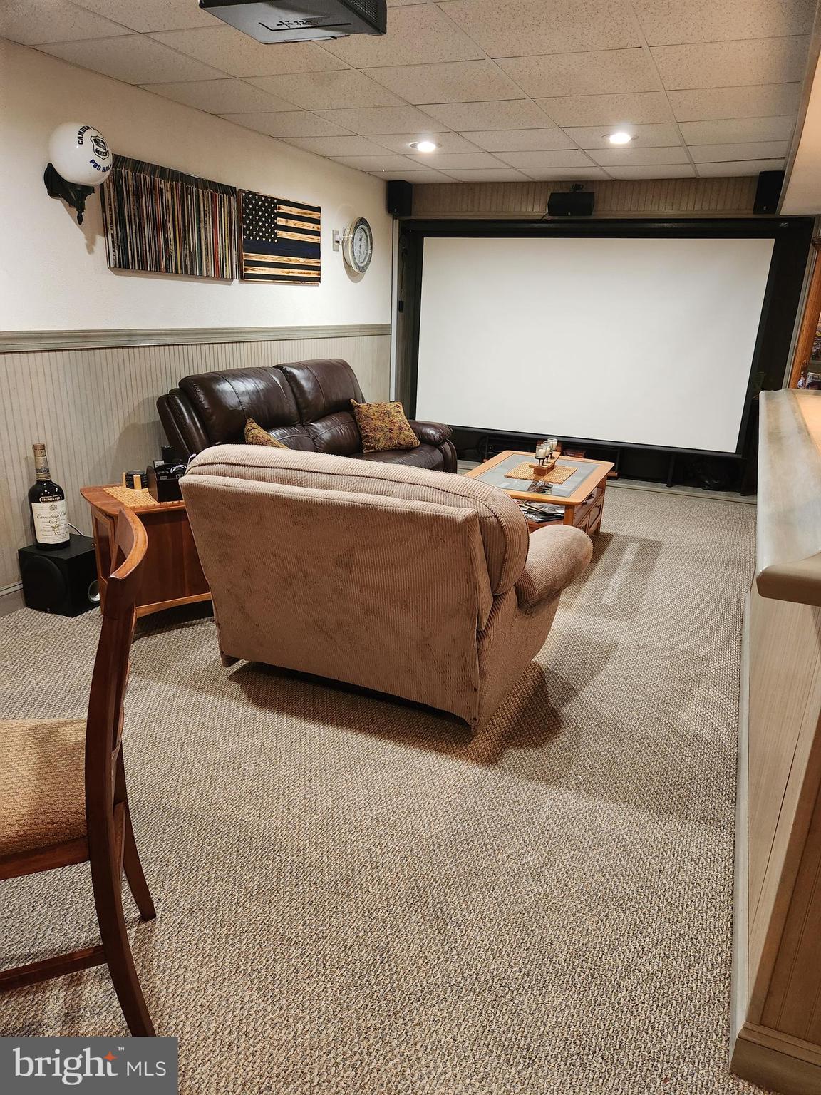 5 Cross Hill Road Sicklerville, NJ 08081 - Photo 23 of 32 Basement Projection Screen