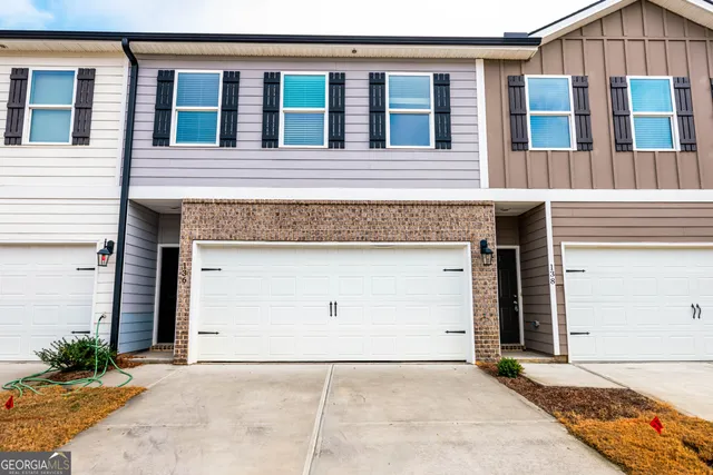 a front view of a building with entryway