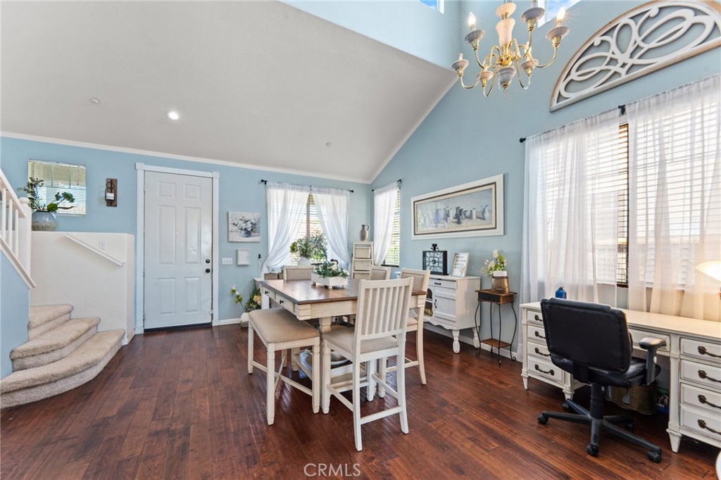5922 Abernathy Drive Riverside, CA 92507 - Photo 7 of 29 a view of a dining room with furniture window and wooden floor
