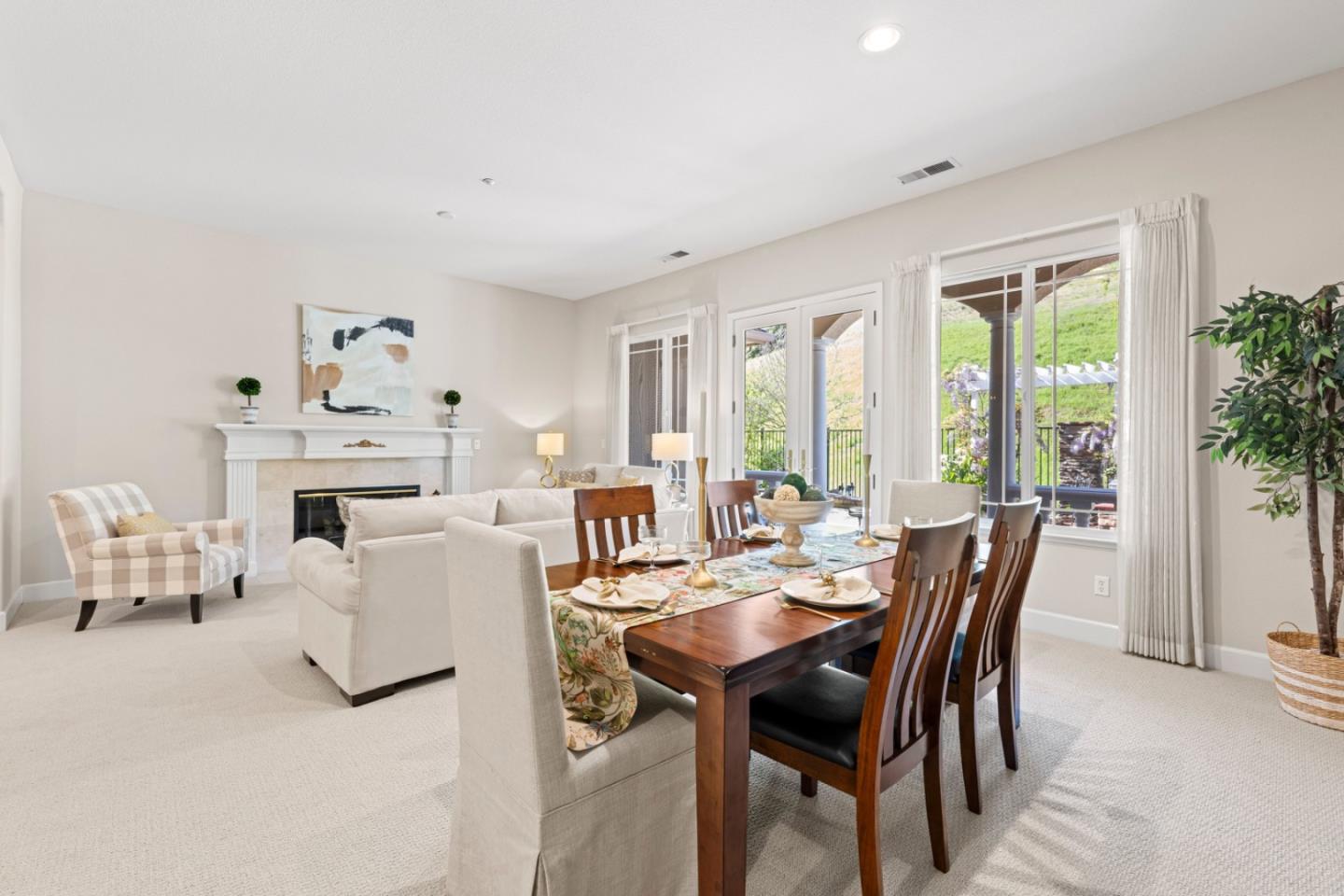 7071 Eagle Ridge Drive Gilroy, CA 95020 - Photo 16 of 72 a view of a dining room with furniture window and outside view