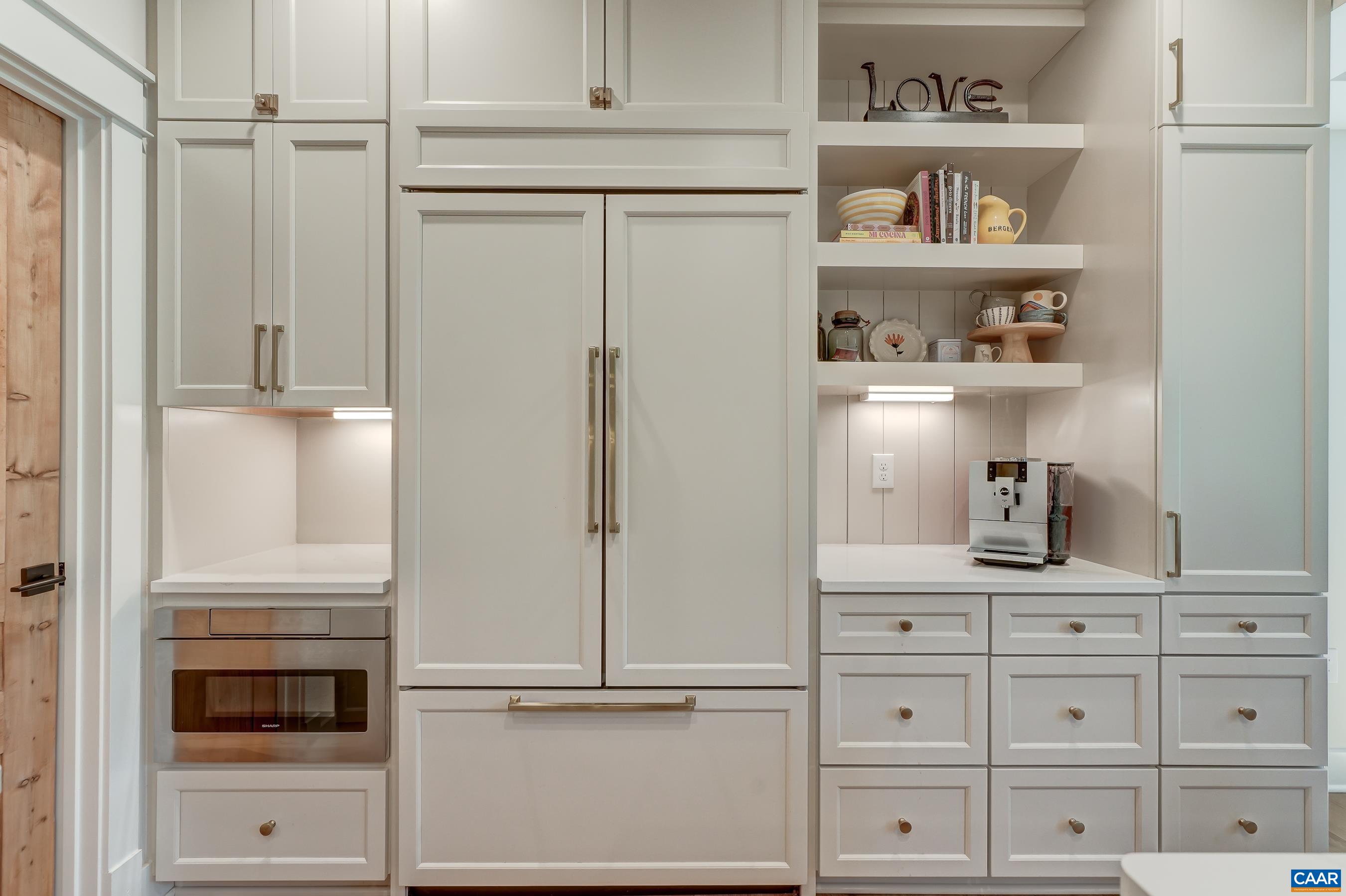 3327 Rowcross Street Crozet, VA 22932 - Photo 11 of 63 Under cabinet built-in microwave and coffee station.