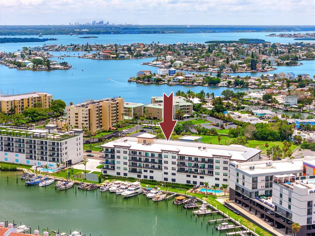 300 150th Avenue, Unit 502 Madeira Beach, FL 33708 - Photo 52 of 52 a view of a city and an ocean view