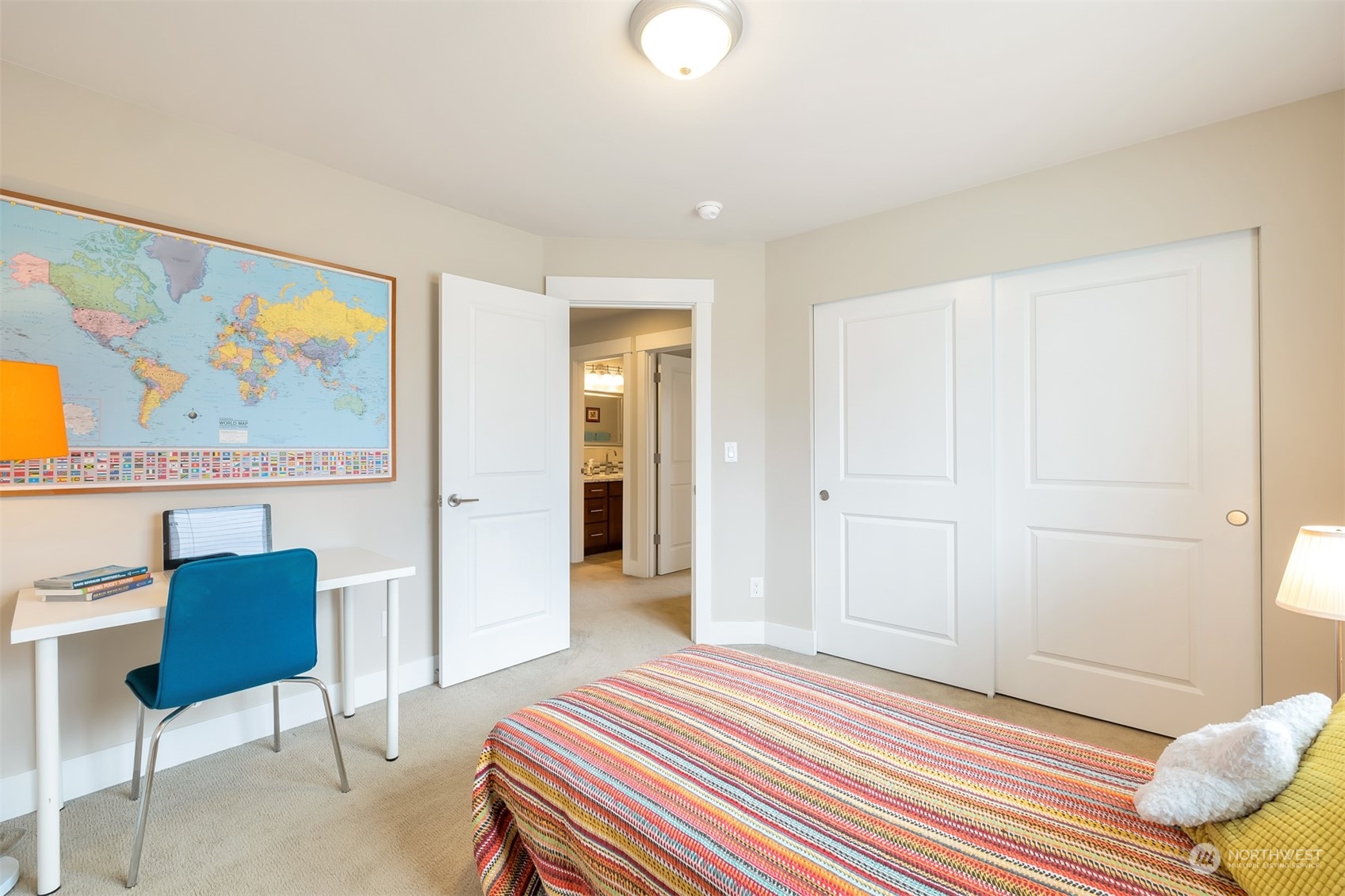 13508 6th Avenue Southwest Burien, WA 98146 - Photo 26 of 39 a bedroom with furniture and a painting on the wall