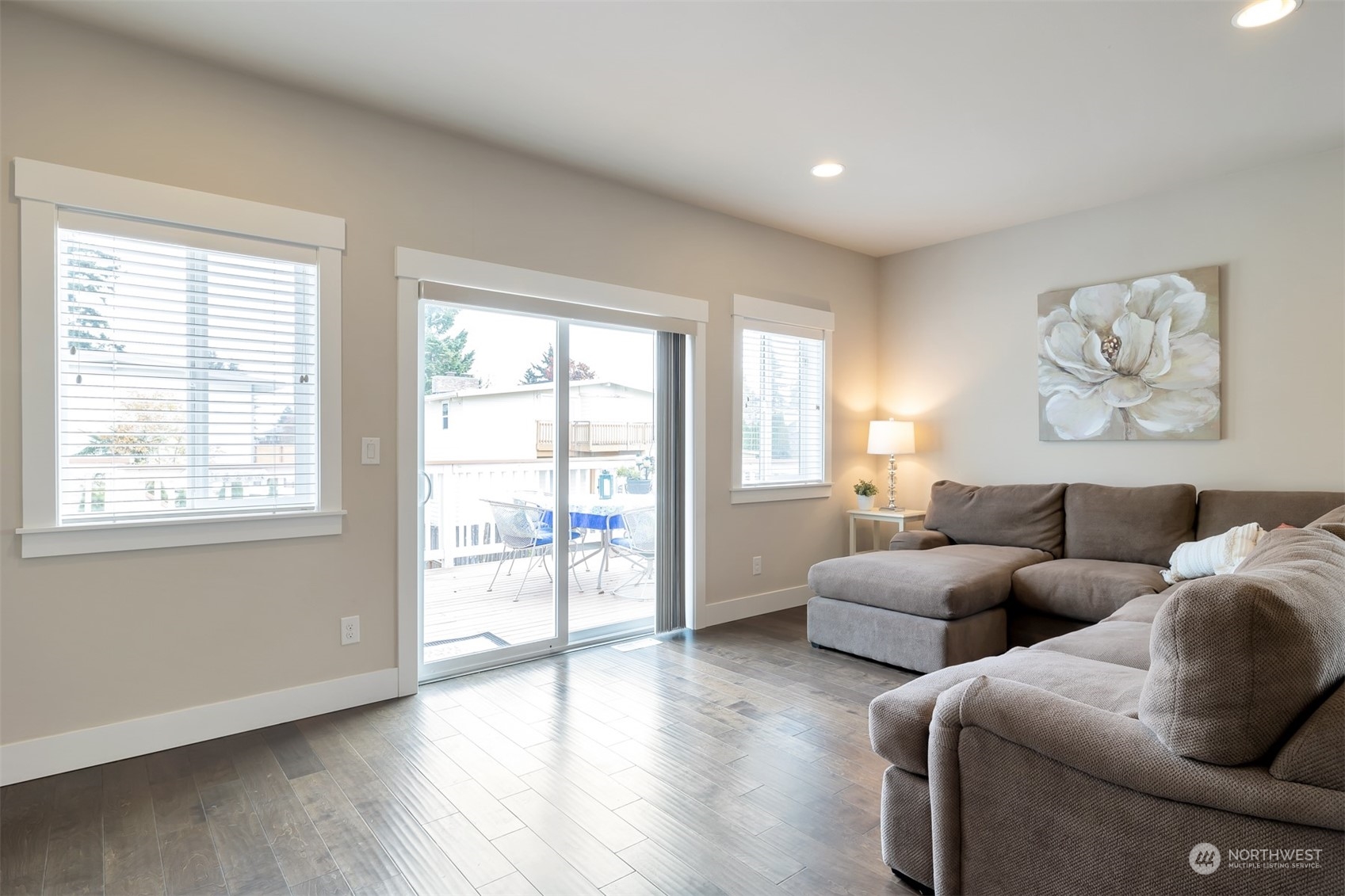 13508 6th Avenue Southwest Burien, WA 98146 - Photo 3 of 39 a living room with furniture and a large window with wooden floor