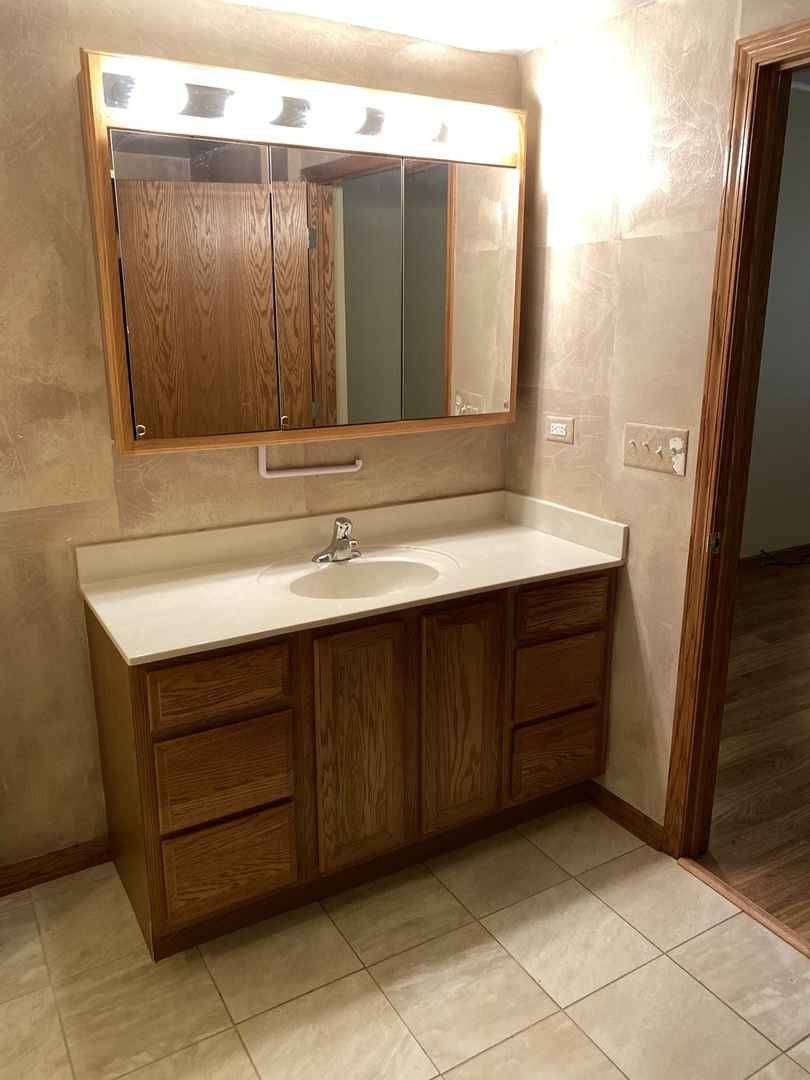 2321 183rd Street, Unit 101 Homewood, IL 60430 - Photo 21 of 27 a bathroom with a sink and a mirror