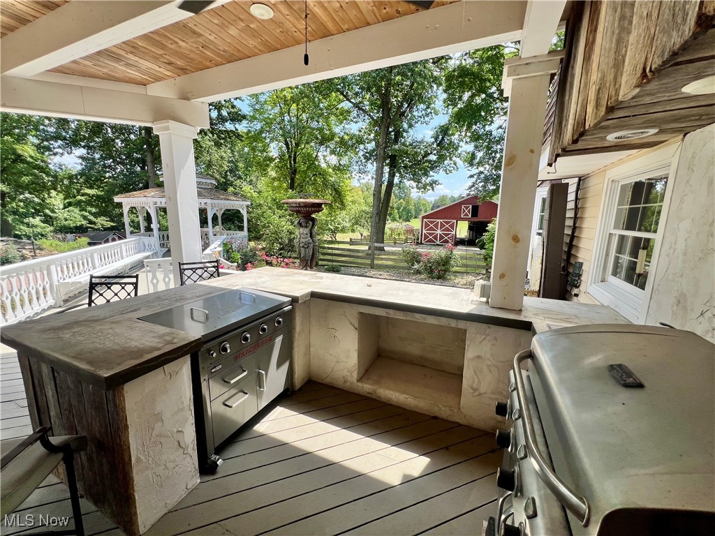 3840 Tabor Ridge Road Northeast Mineral City, OH 44656 - Photo 9 of 40 Deck featuring a grill