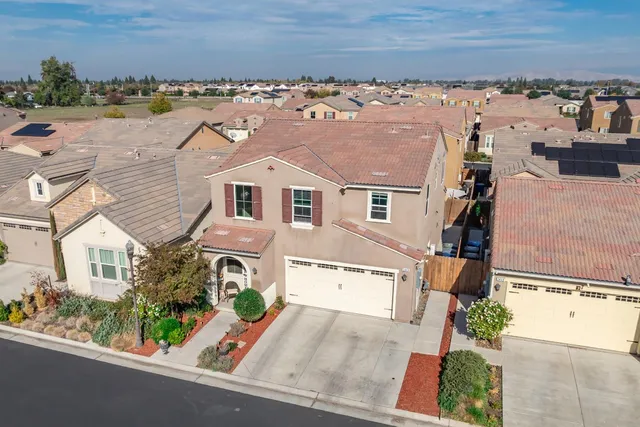 an aerial view of multiple house