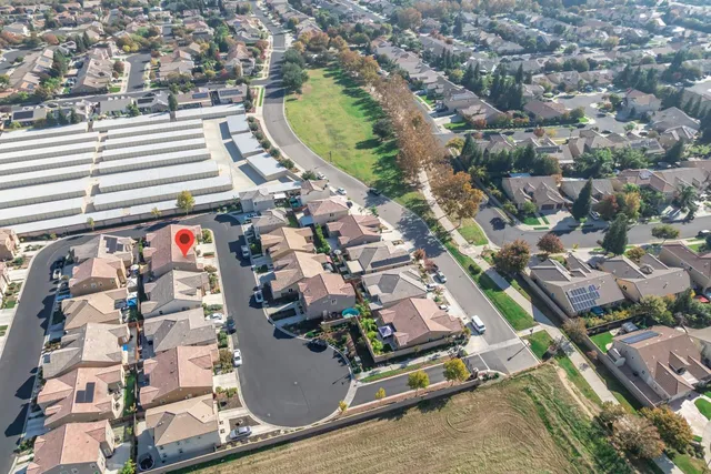 an aerial view of a city