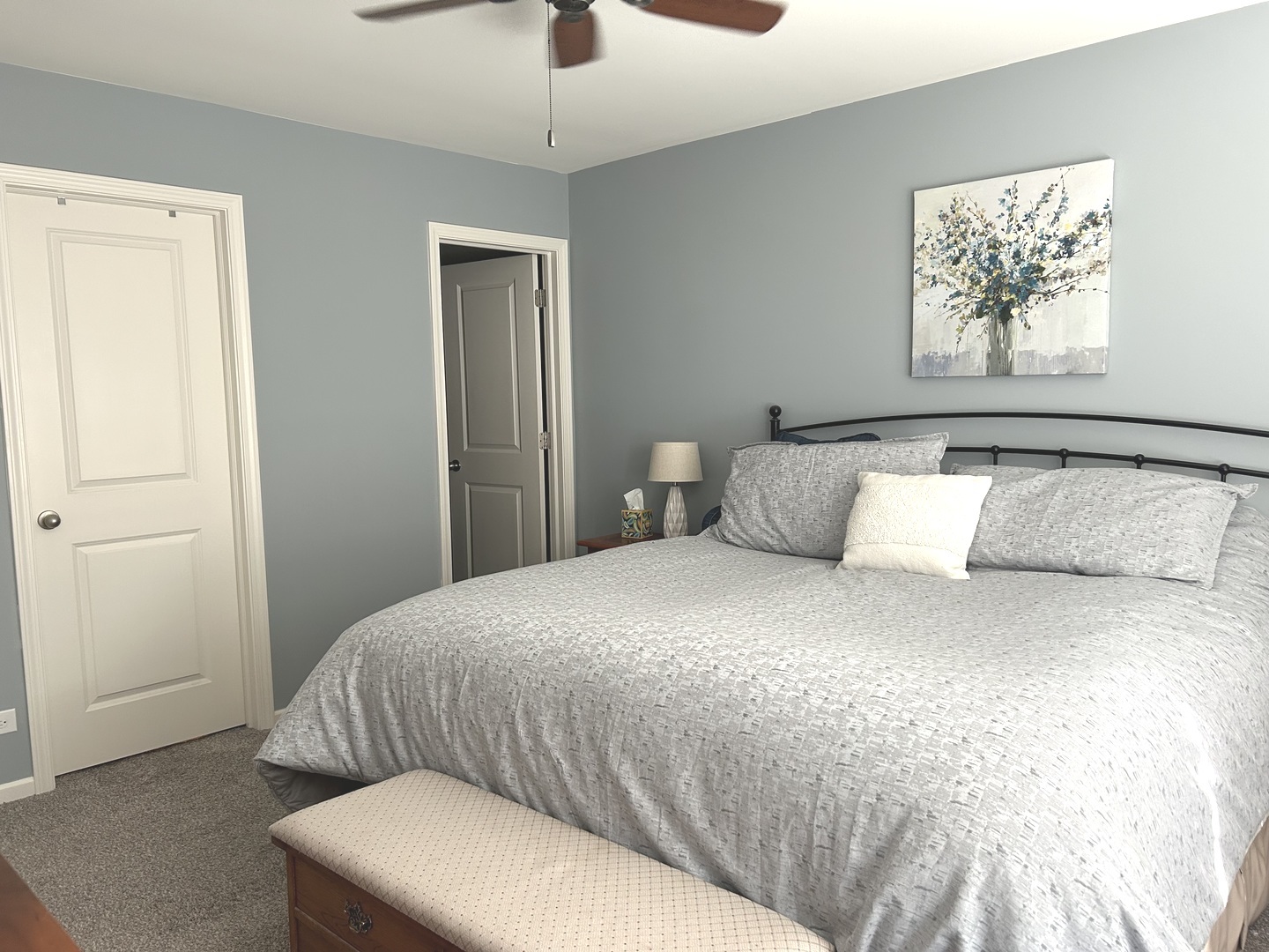 582 Spring Leaf Drive Joliet, IL 60431 - Photo 11 of 25 a bedroom with a bed and painting on the wall