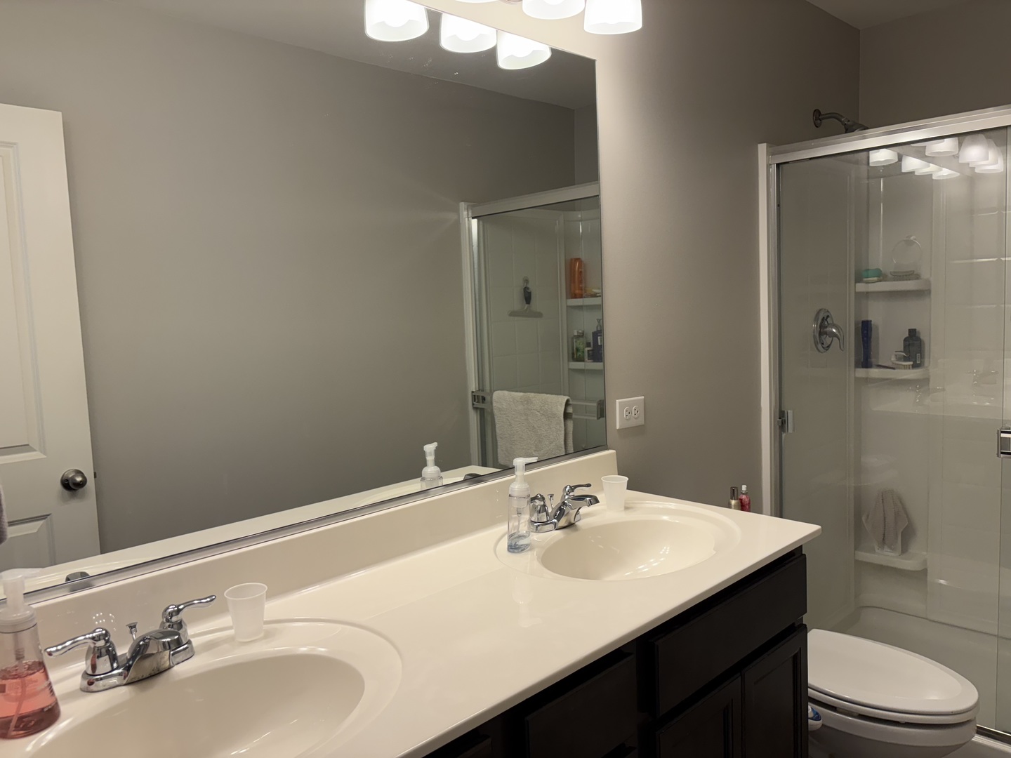 582 Spring Leaf Drive Joliet, IL 60431 - Photo 13 of 25 a bathroom with a sink a toilet and shower