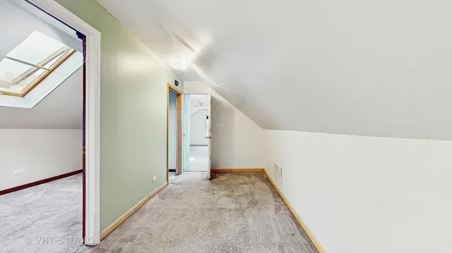 a view of a hallway with closet