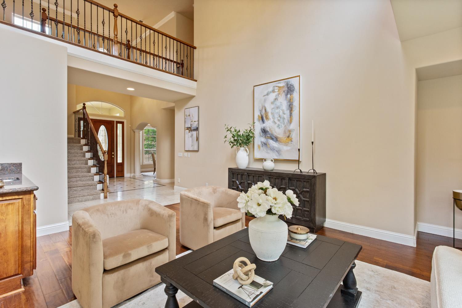 9003 Cedar Ridge Drive Granite Bay, CA 95746 - Photo 12 of 65 a living room with furniture and wooden floor