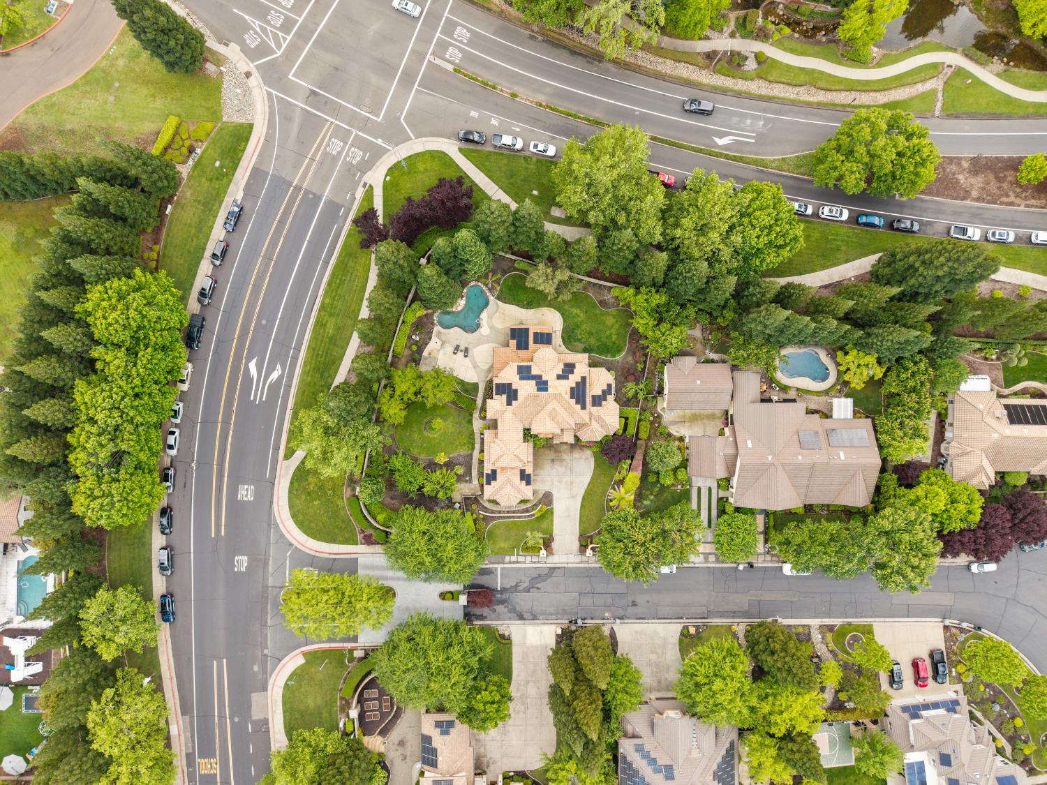 9003 Cedar Ridge Drive Granite Bay, CA 95746 - Photo 64 of 65 an aerial view of a house with a garden
