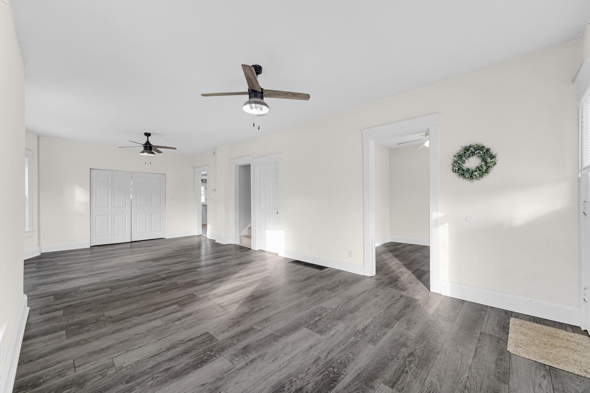 404 F Street La Porte, IN 46350 - Photo 15 of 35 a view of empty room with wooden floor and ceiling fan