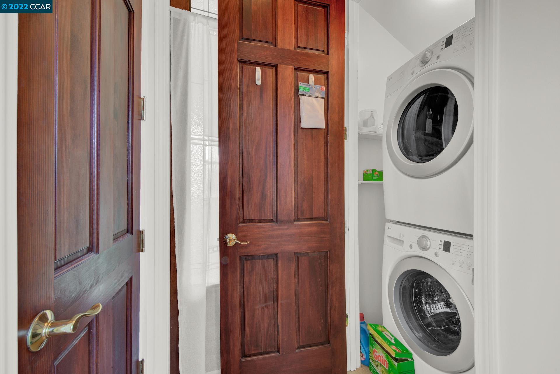 2004 Main Street Napa, CA 94559 - Photo 6 of 7 a view of a hallway with washer and dryer