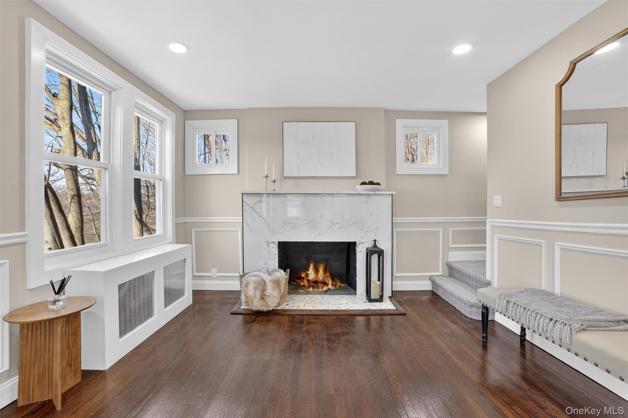 94 Jervis Road Yonkers, NY 10705 - Photo 23 of 50 a living room with furniture and a fireplace