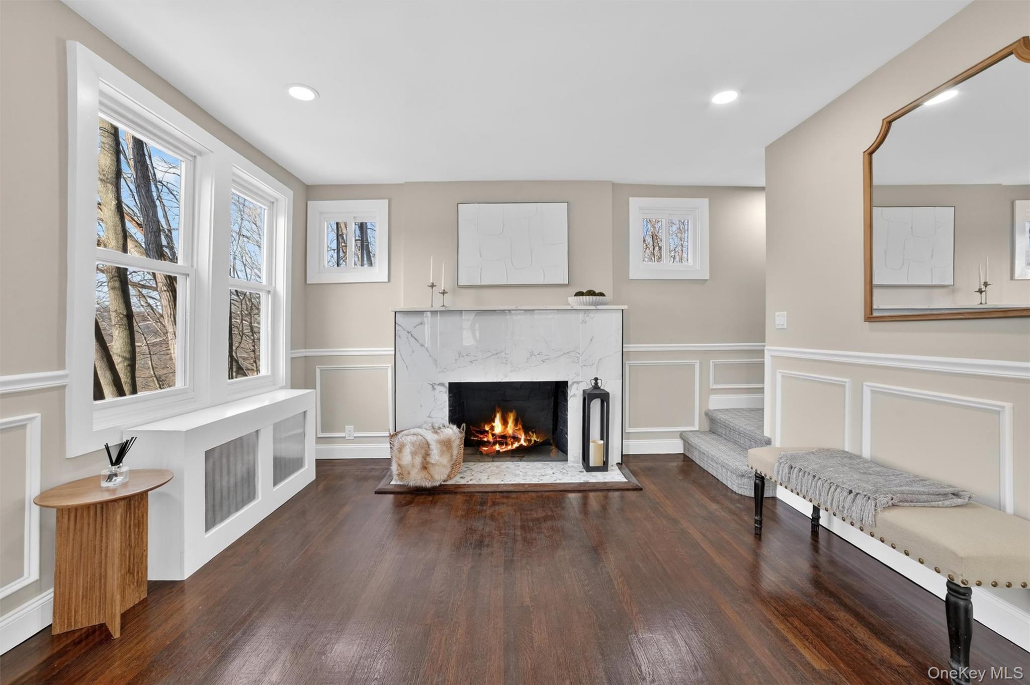 94 Jervis Road Yonkers, NY 10705 - Photo 6 of 50 a living room with furniture and a fireplace