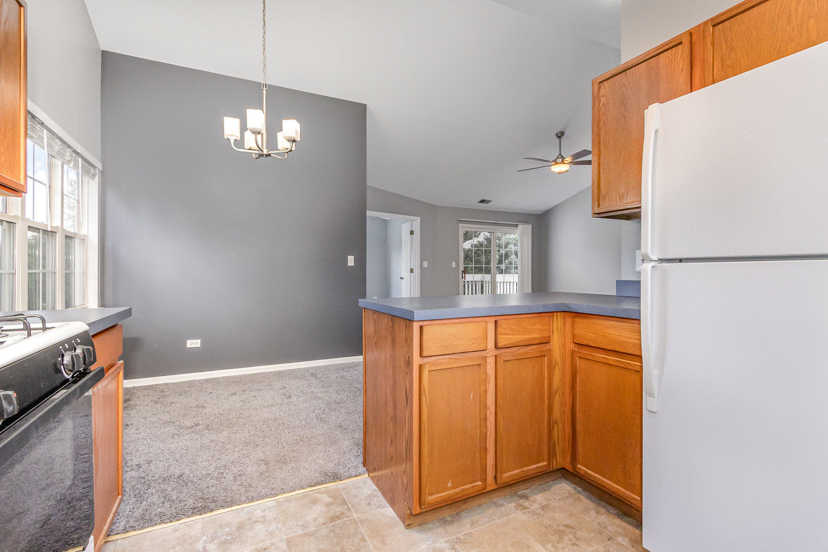 2211 Waterleaf Court, Unit 204 Naperville, IL 60564 - Photo 6 of 17 a view of a kitchen with granite countertop cabinets and a refrigerator