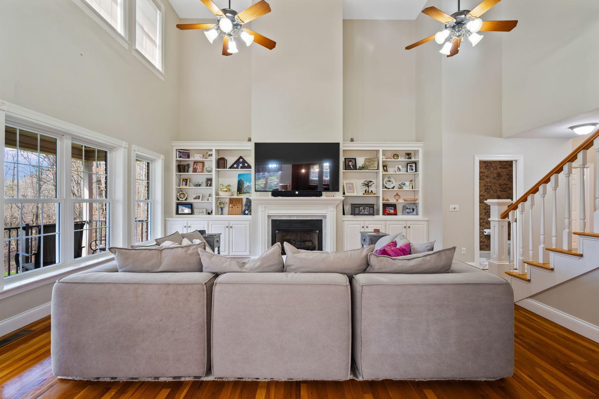 153 Nix Road Dunlap, TN 37327 - Photo 16 of 61 a living room with fireplace furniture and a large window