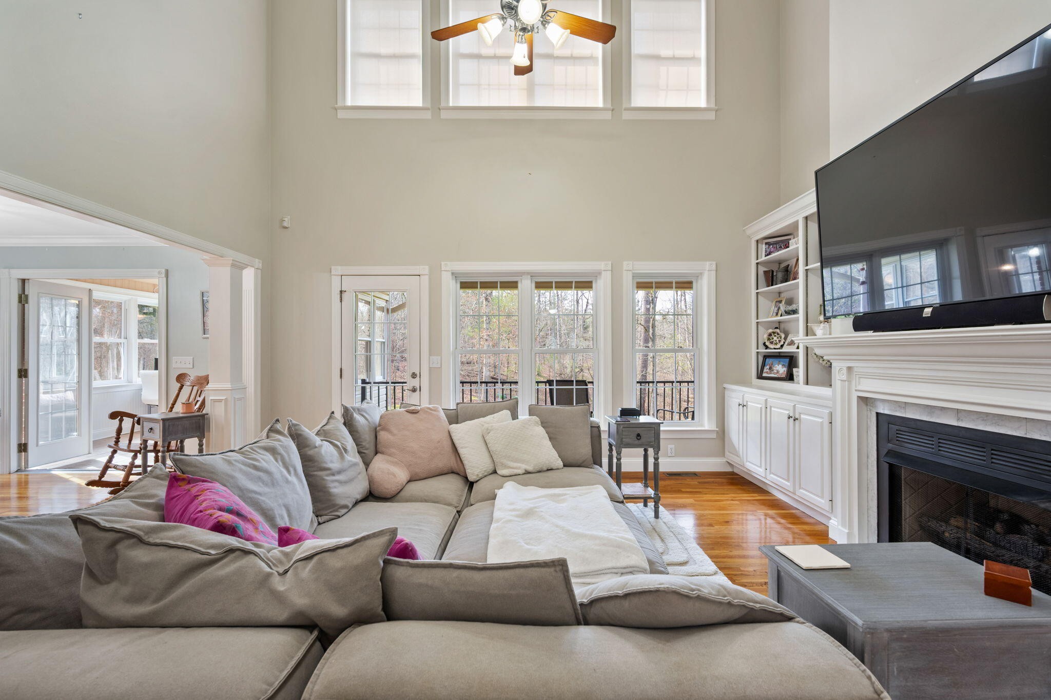 153 Nix Road Dunlap, TN 37327 - Photo 17 of 61 a living room with furniture large window and a fireplace