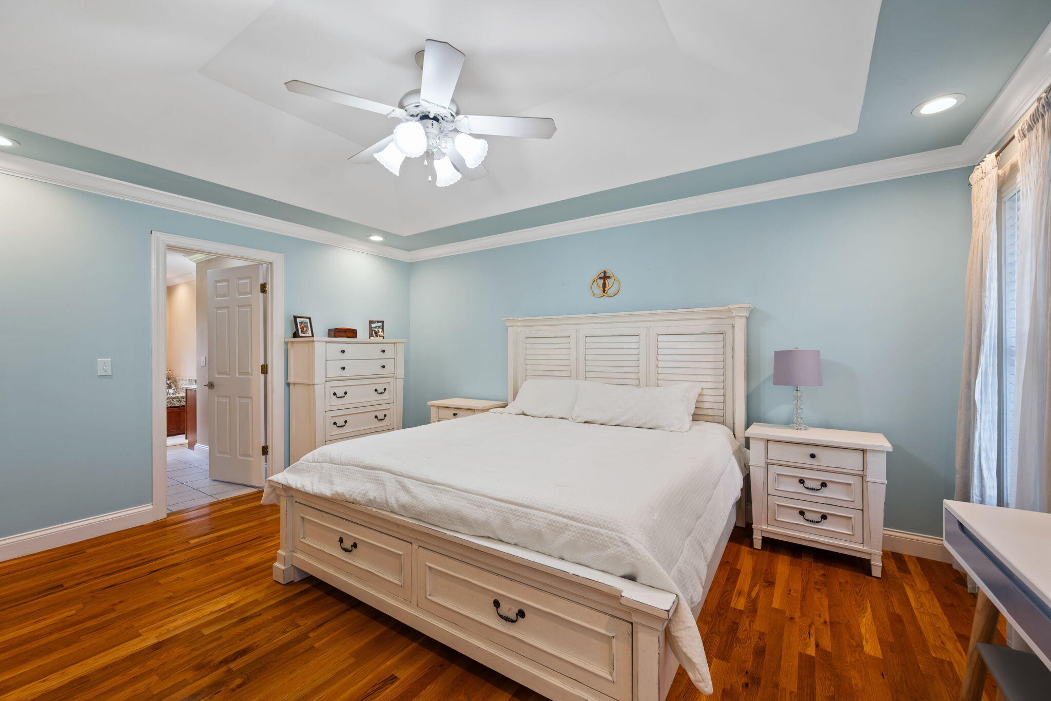 153 Nix Road Dunlap, TN 37327 - Photo 22 of 61 a bedroom with a bed and wooden floor