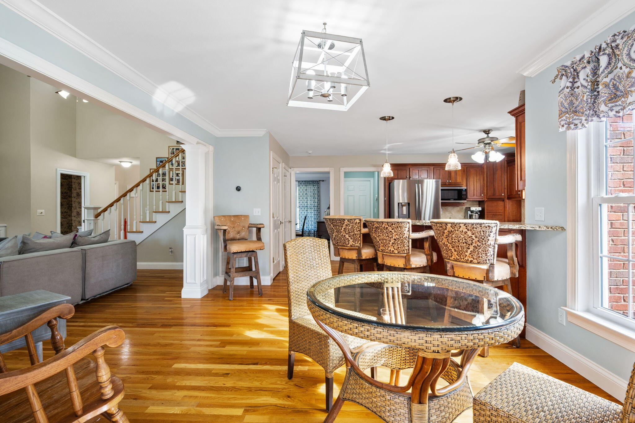 153 Nix Road Dunlap, TN 37327 - Photo 8 of 61 a kitchen with granite countertop a sink a counter top space and living room area