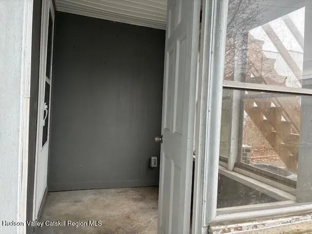 a view of the front door