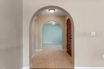 a view of a livingroom with wooden floor