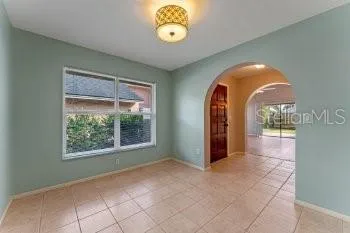 a view of a hallway with entryway