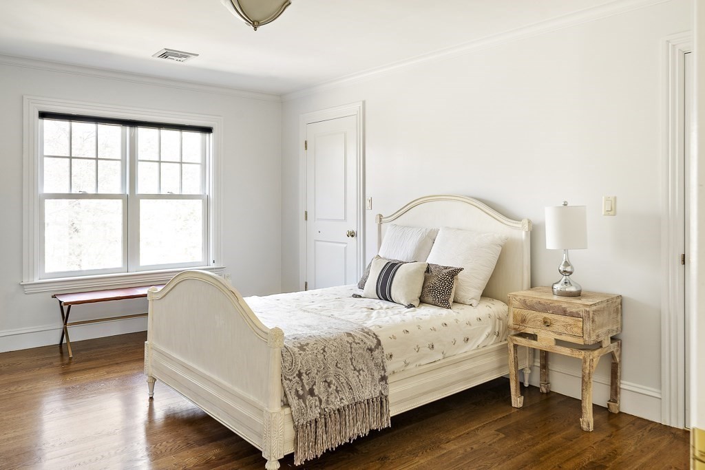 17 Kesseler Way Newton, MA 02467 - Photo 27 of 33 a bedroom with a bed and wooden floor