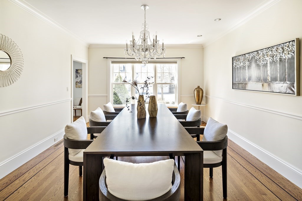 17 Kesseler Way Newton, MA 02467 - Photo 5 of 33 a view of a dining room with furniture window and outside view