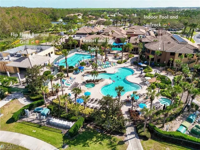 an aerial view of multiple house
