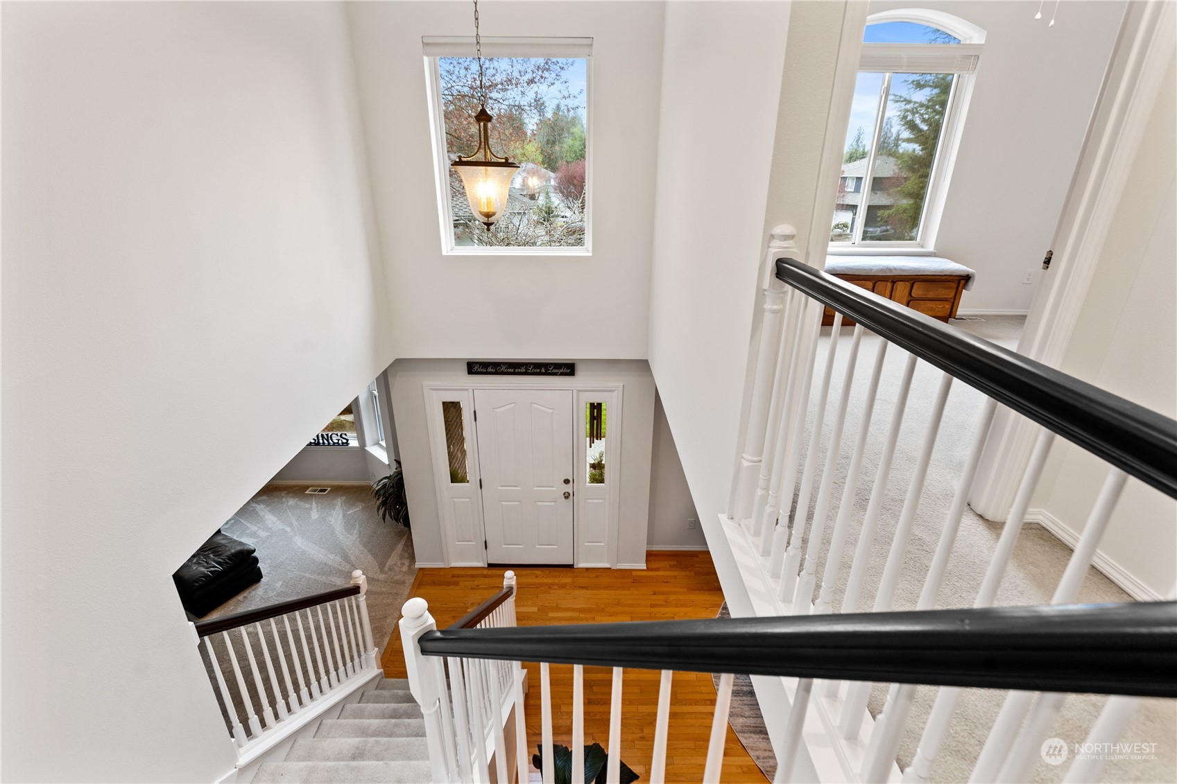 5316 152nd Place Southeast Everett, WA 98208 - Photo 5 of 37 a view of staircase with a small kitchen