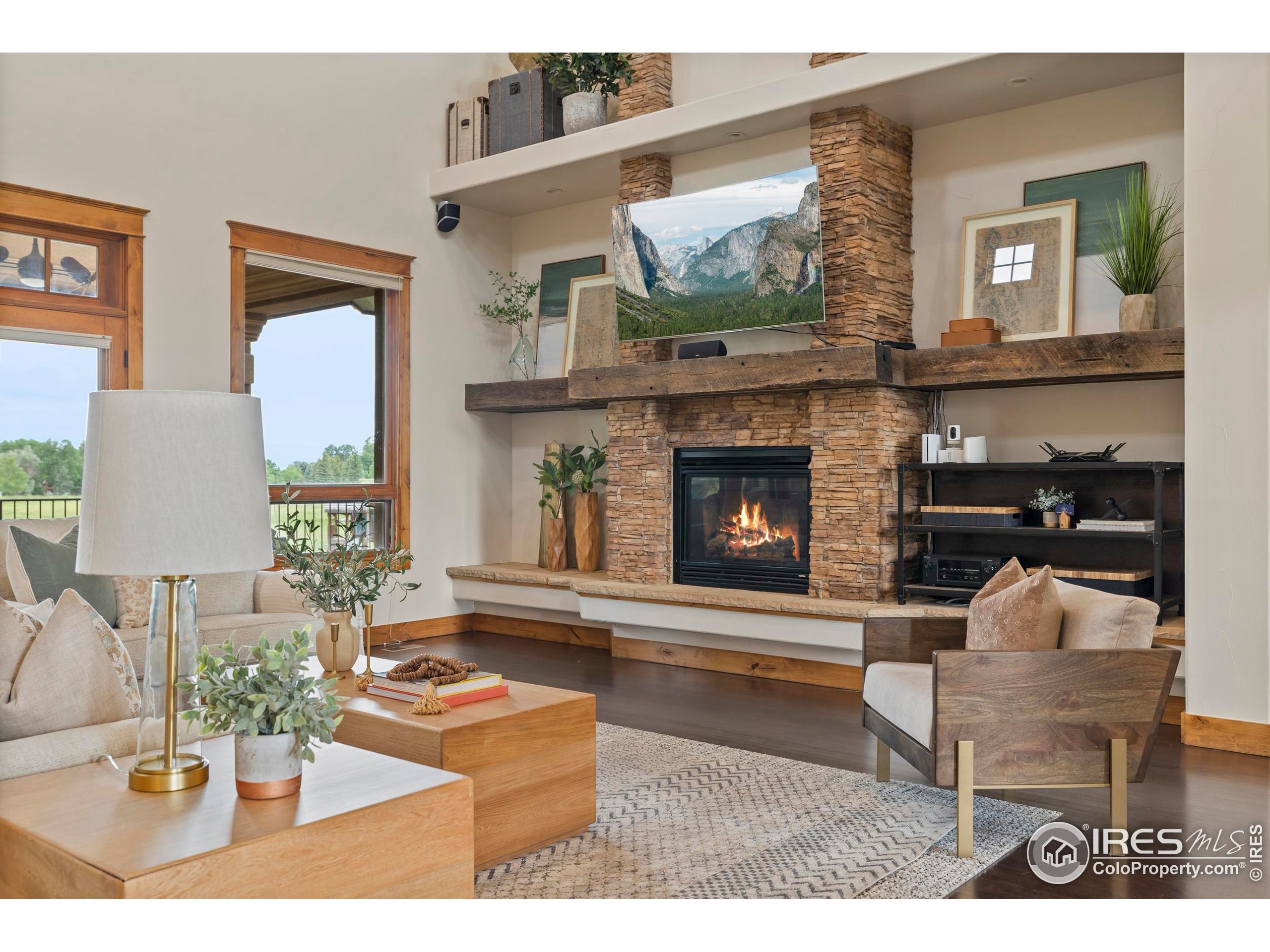 863 Riparian Way Fort Collins, CO 80524 - Photo 8 of 38 a living room with furniture and a fireplace
