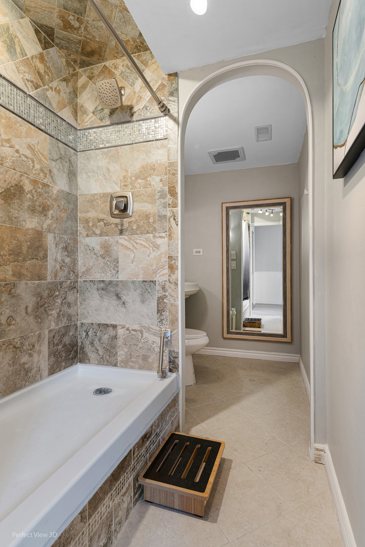 400 McCarthy Road, Unit 207 Lemont, IL 60439 - Photo 17 of 19 a bathroom with a bathtub and a shower