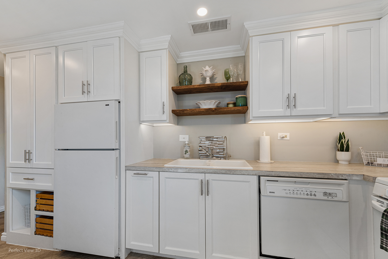 400 McCarthy Road, Unit 207 Lemont, IL 60439 - Photo 4 of 19 a kitchen with stainless steel appliances white cabinets and a refrigerator