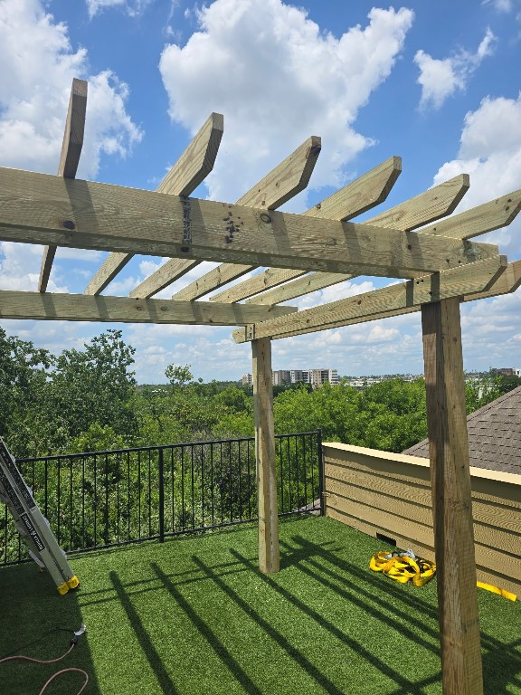 4118 Bonner View Lane Houston, TX 77007 - Photo 3 of 39 a view of a deck with wooden floor and outdoor space